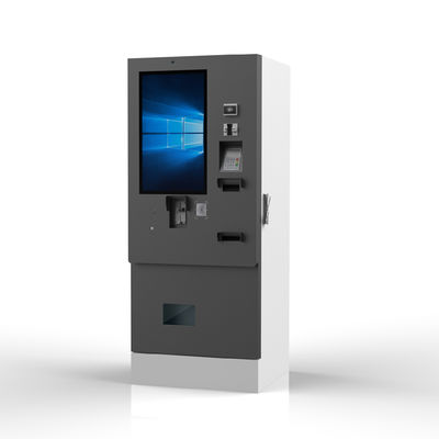 Outdoor Parking Floor-standing 27 inch Self Service Parking Kiosk Supports Credit Card Cash Barcode Payment