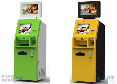 ए 4 लेजर प्रिंटर दोहरी स्क्रीन स्वास्थ्य कियोस्क मशीन, स्वचालित कियोस्क टच स्क्रीन